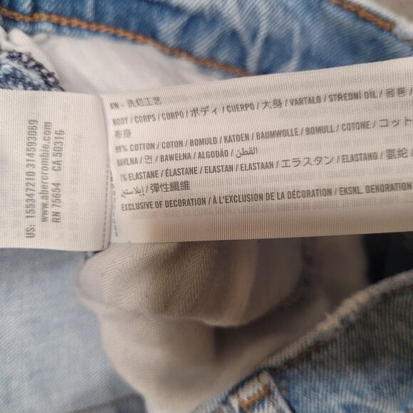Abercrombie & Fitch Jeans 29 8 Light 90s Straight Ultra High Rise Distressed - Picture 6 of 9